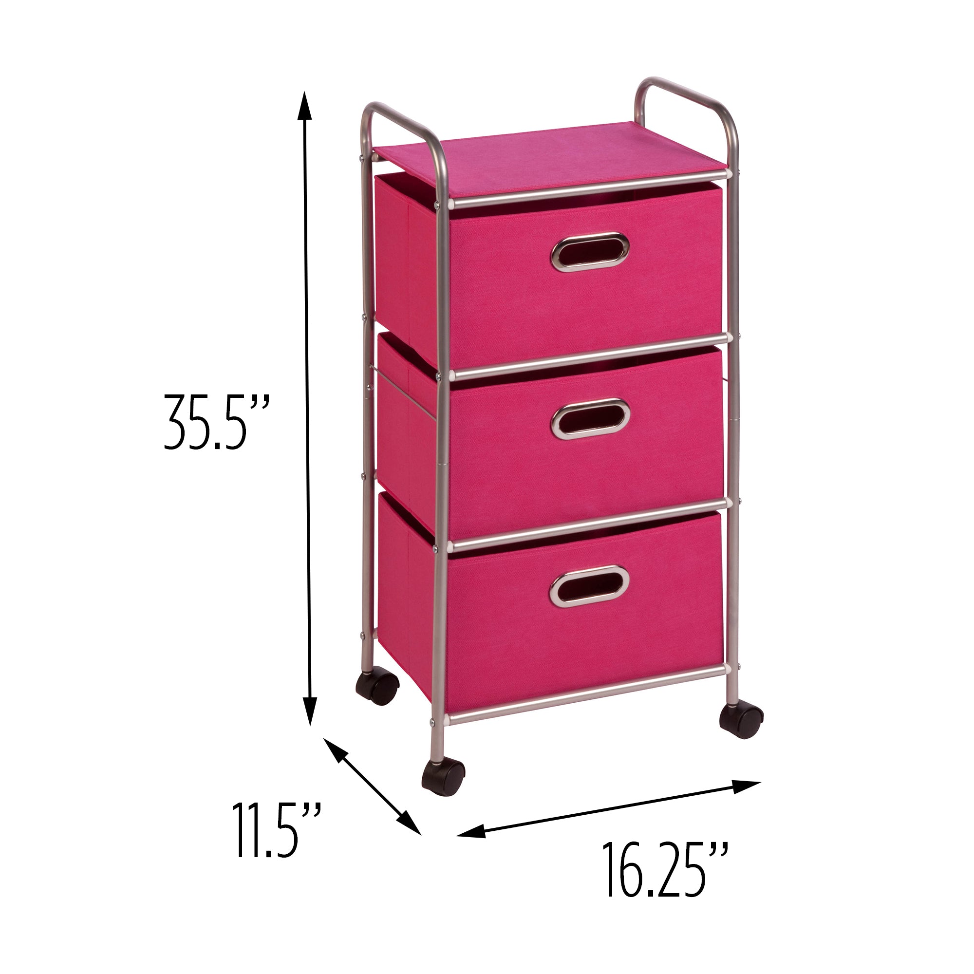 pink 3 drawer rolling fabric cart pink 3 drawer rolling fabric cart