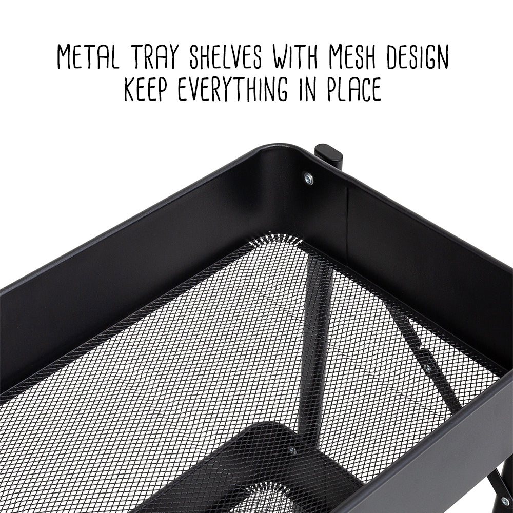 black 3 tier metal folding utility cart black 3 tier metal folding utility cart