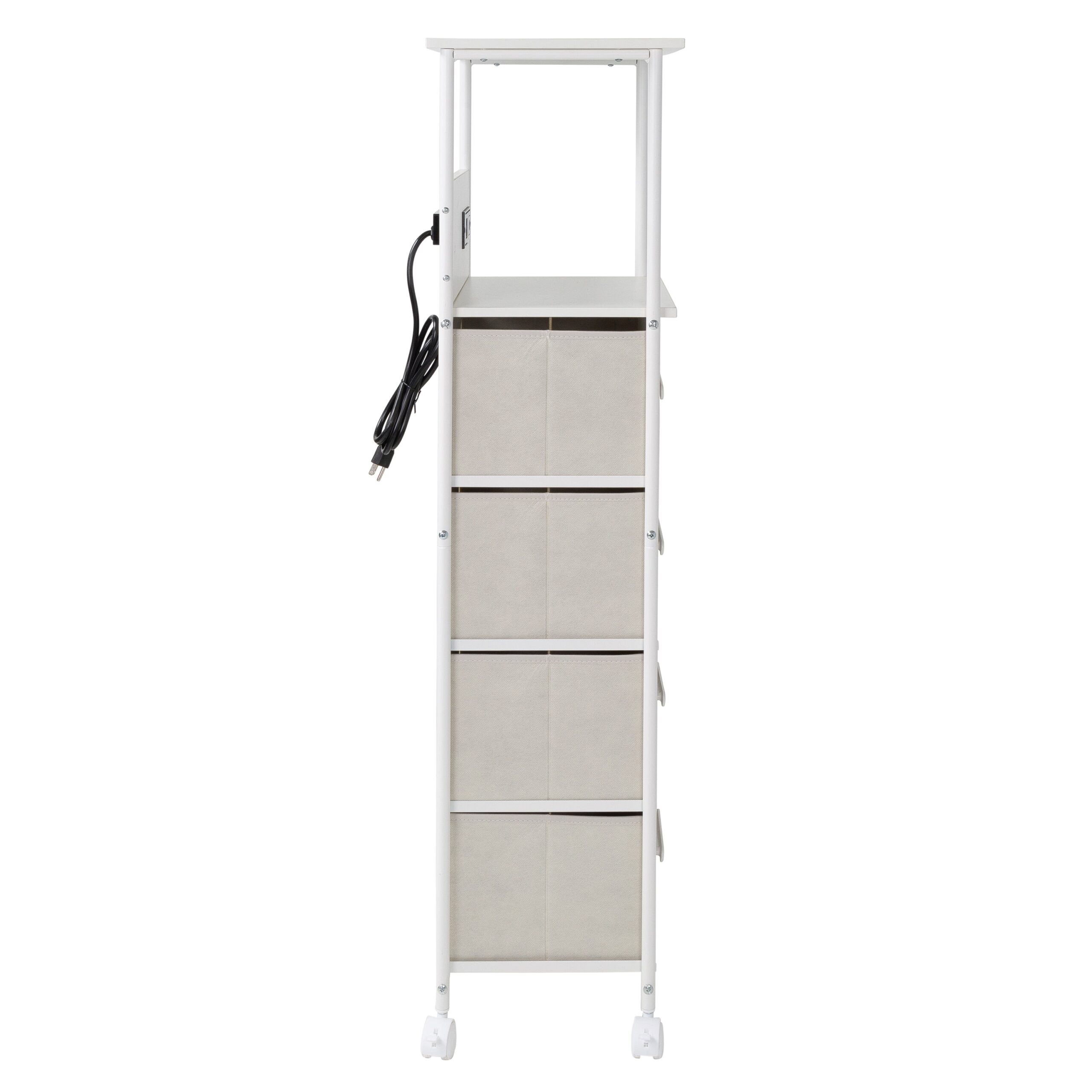 white/gray dorm 4 drawer bedside charging storage cart white/gray dorm 4 drawer bedside charging storage cart