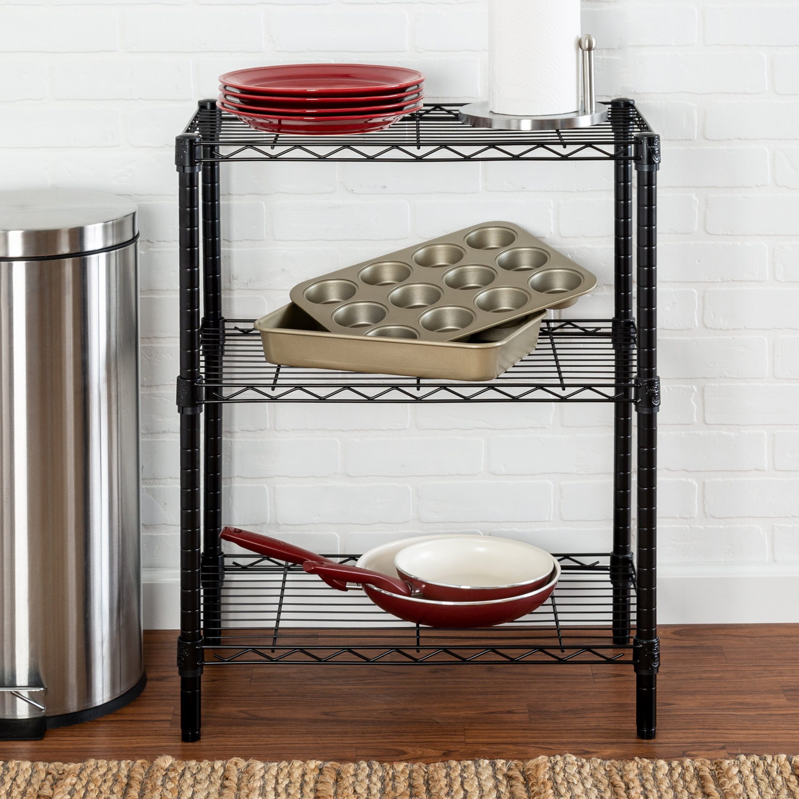 black 3 tier heavy duty adjustable shelving unit black 3 tier heavy duty adjustable shelving unit