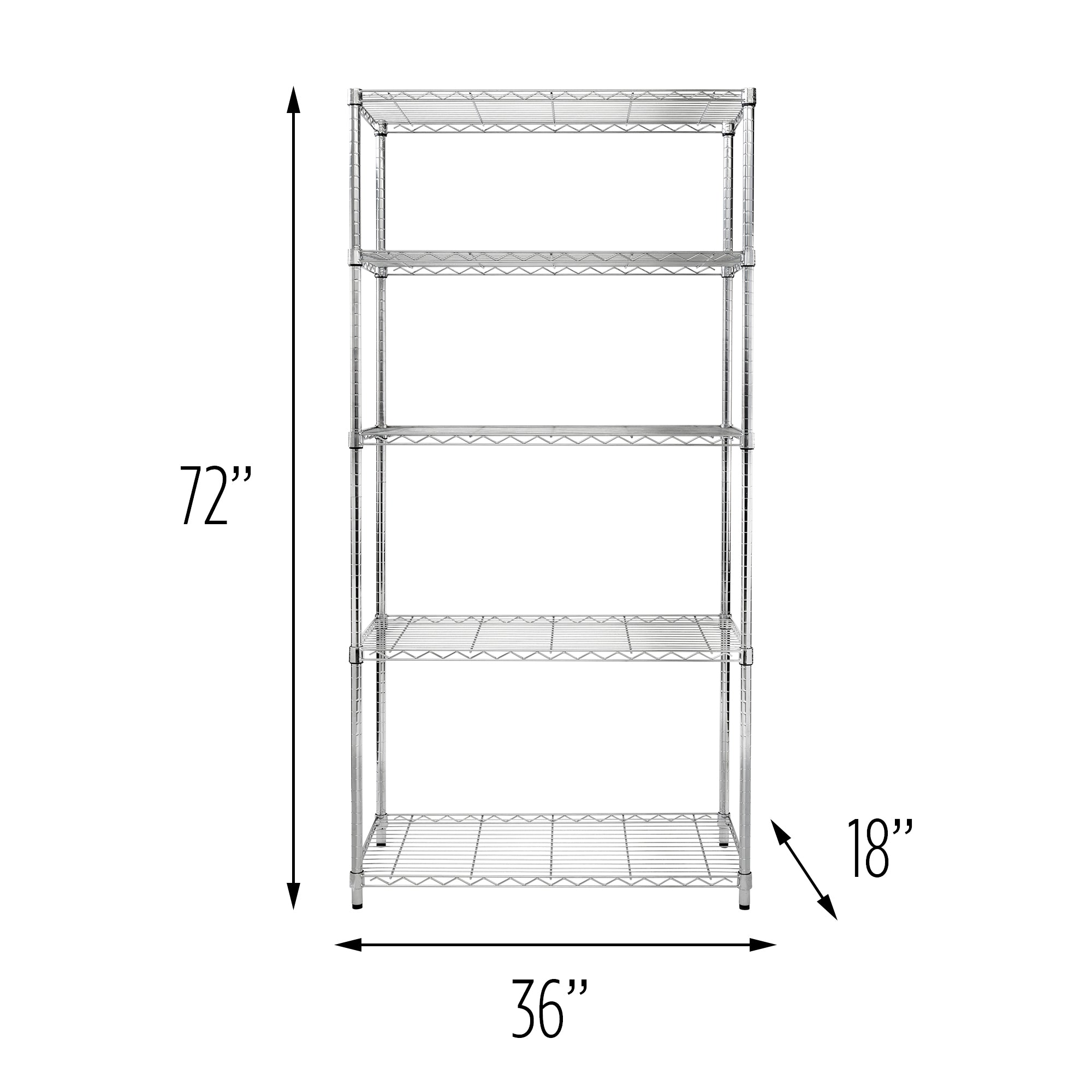 chrome 5 tier adjustable shelving unit with 350 lb shelf capacity chrome 5 tier adjustable shelving unit with 350 lb shelf capacity
