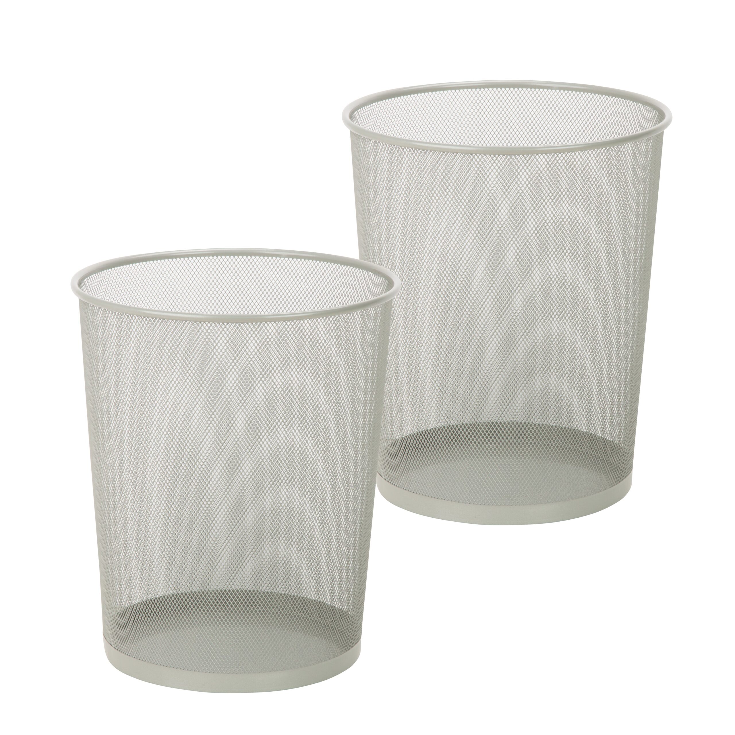 silver 18l small wire mesh trash can (single or 2 pack) silver 18l small wire mesh trash can (single or 2 pack)